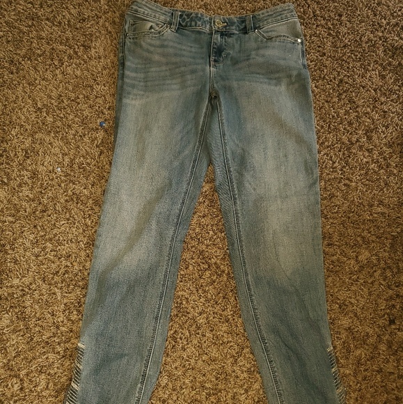 White House Black Market Women's Size 2 Blue Jeans - Picture 1 of 4